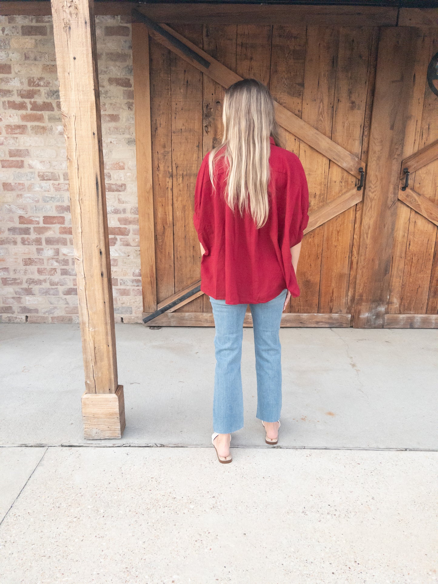 The Wine Button Top