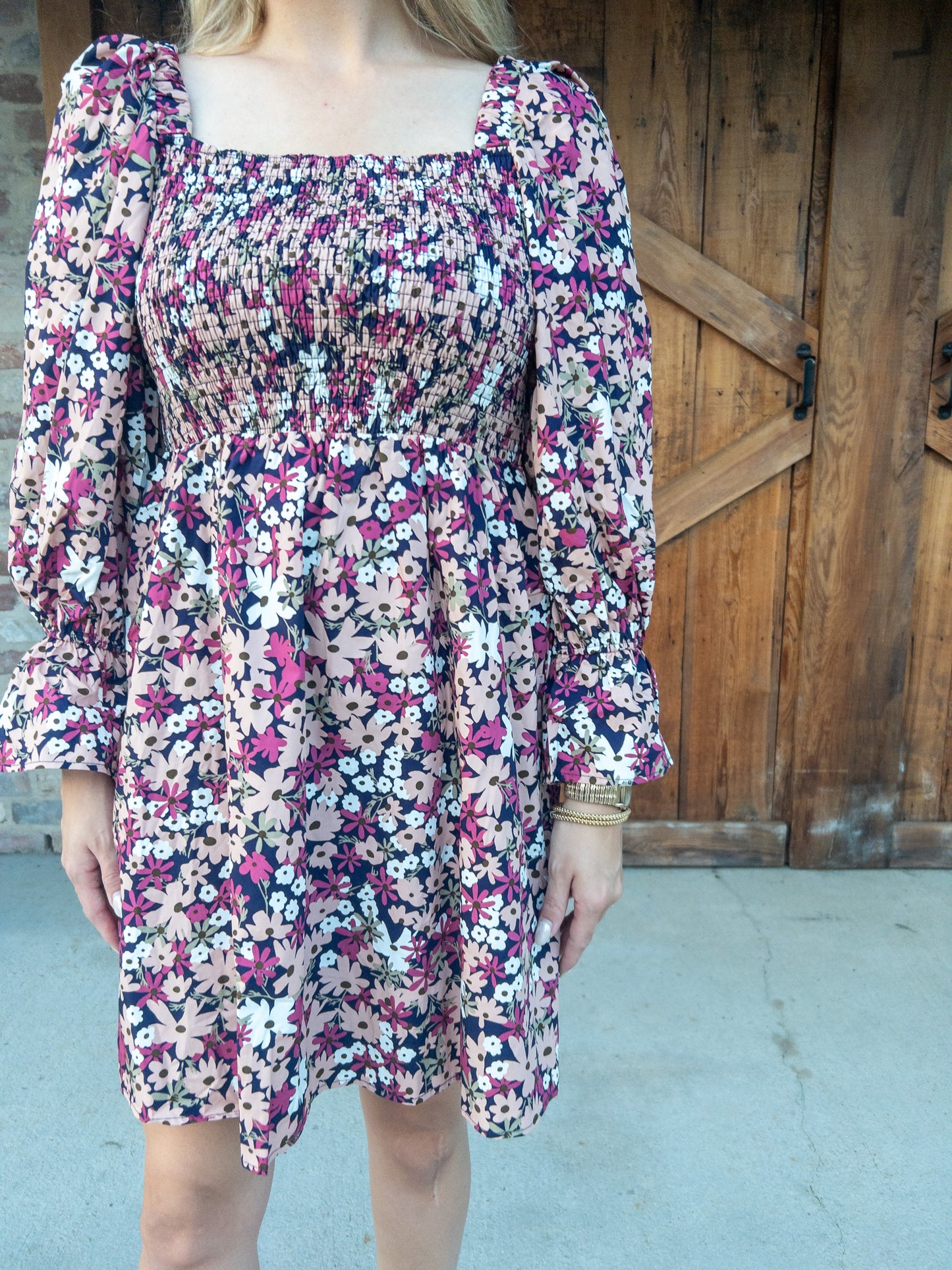 Navy & Pink Floral Mini