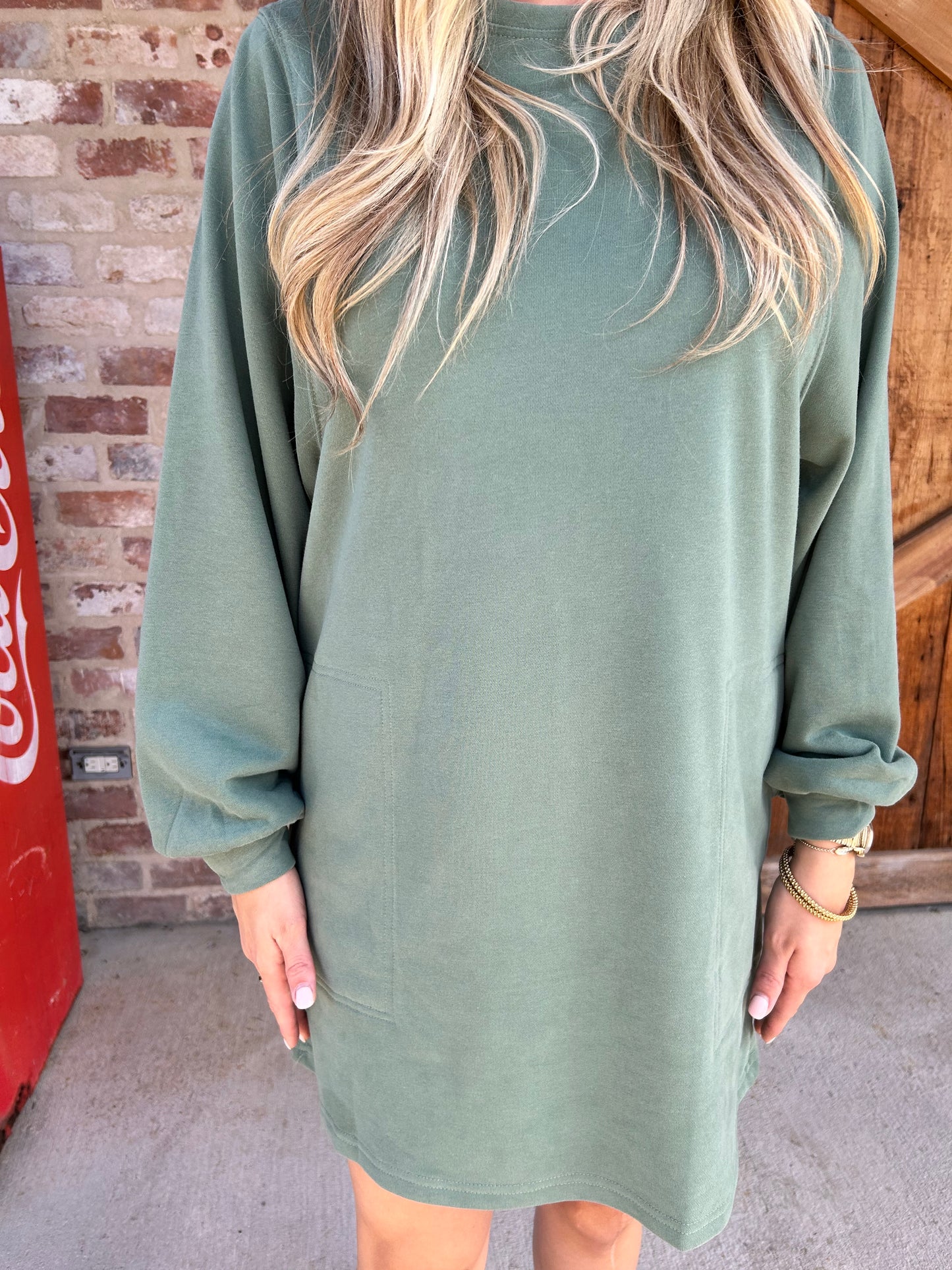 Fern Green Terry Dress