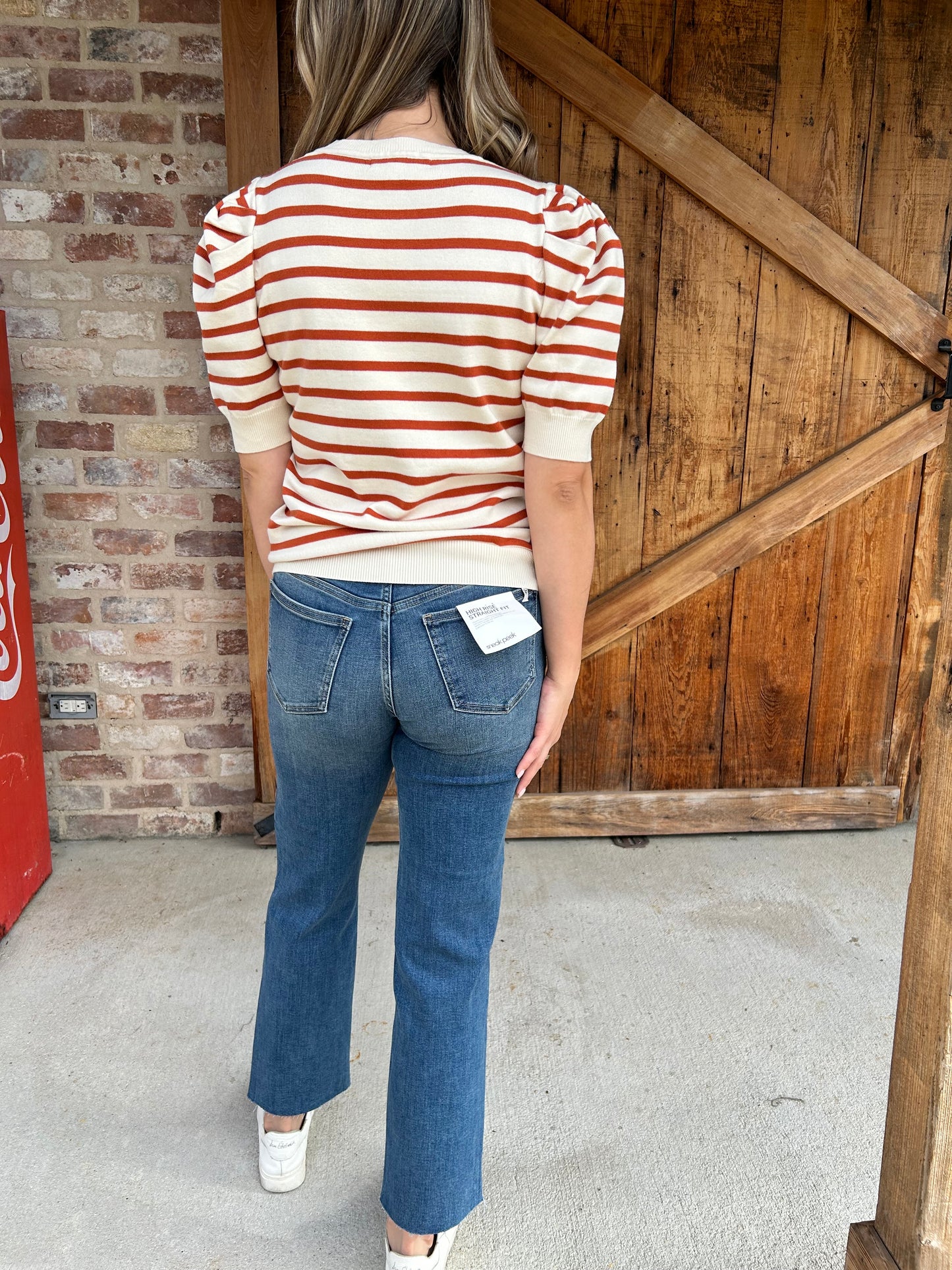 Rust stripe top