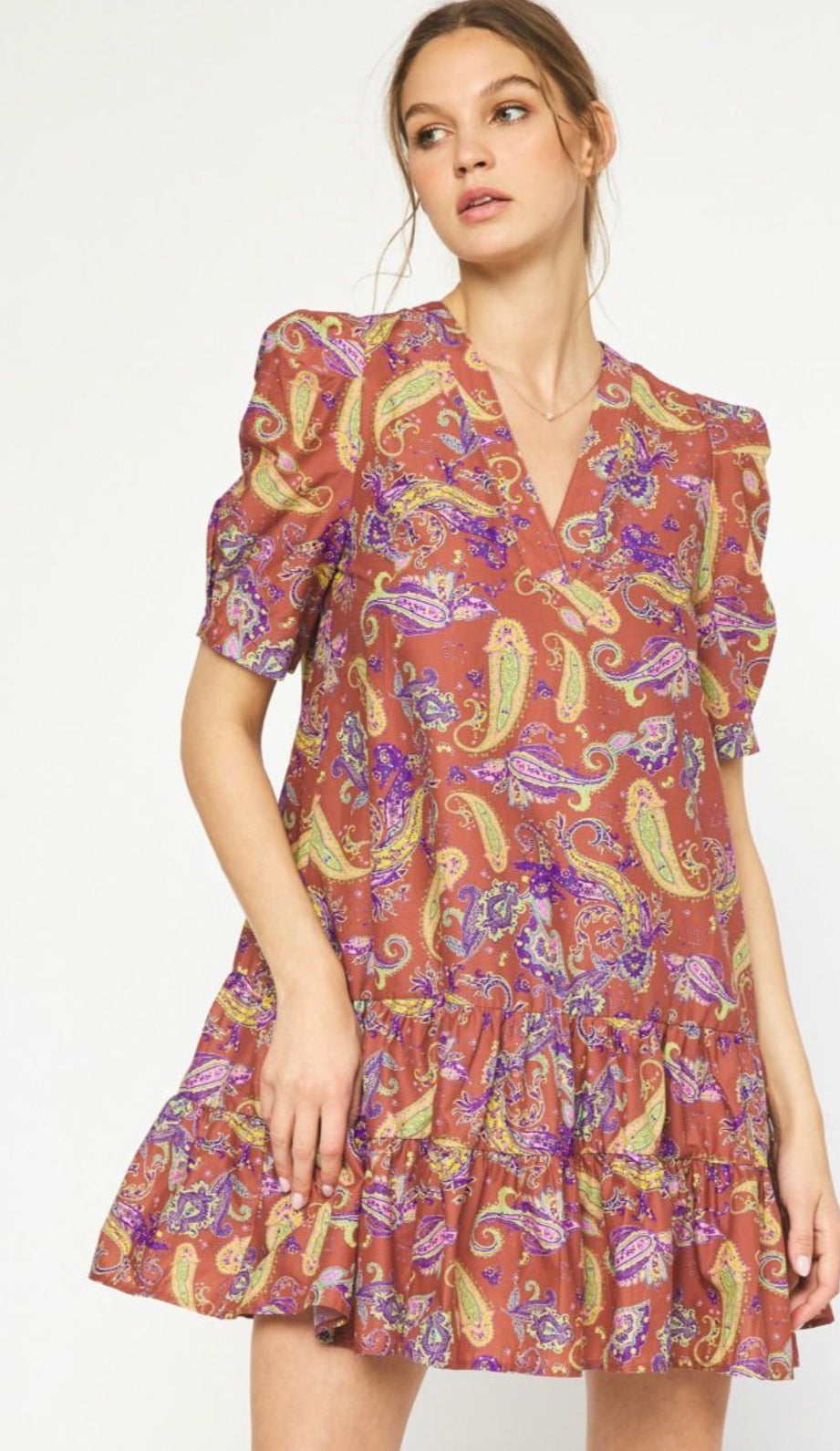 Paisley Print Dress