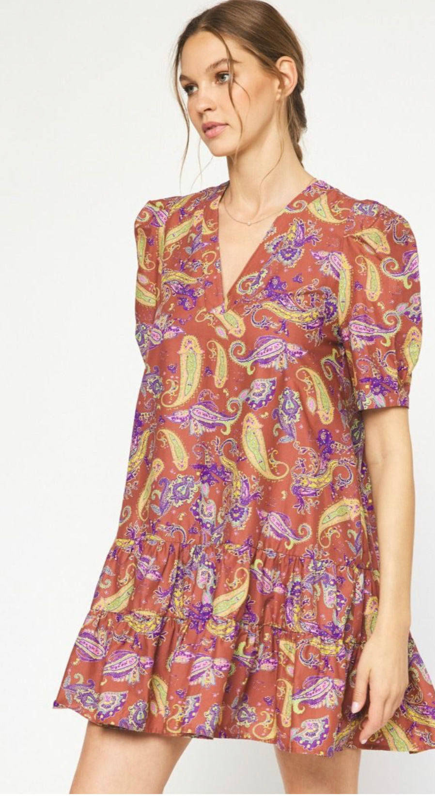 Paisley Print Dress