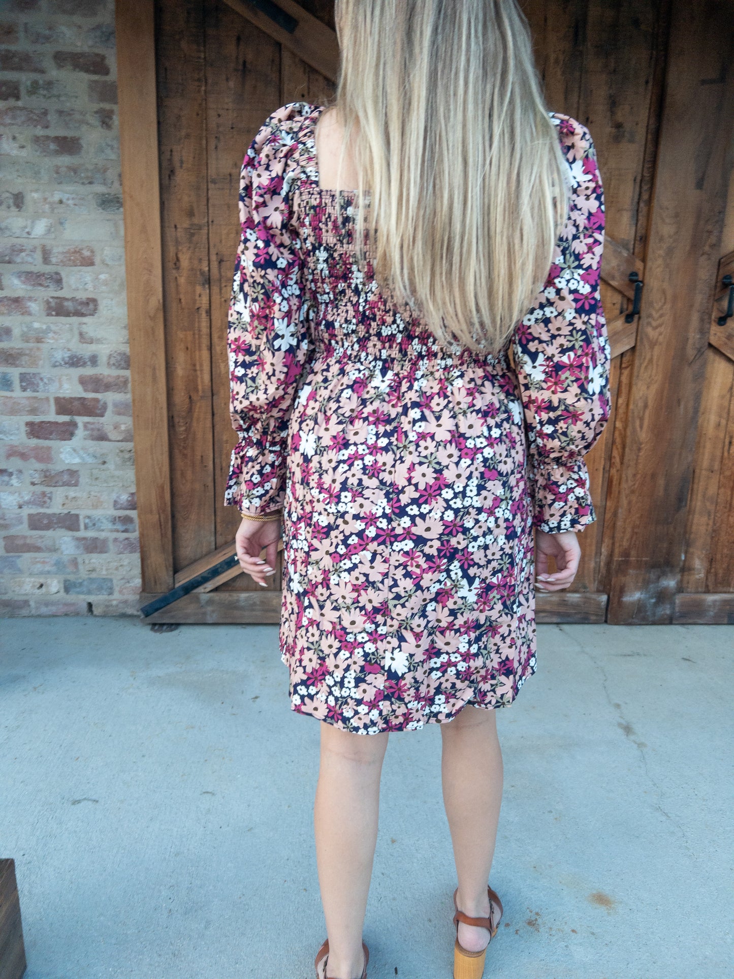 Navy & Pink Floral Mini