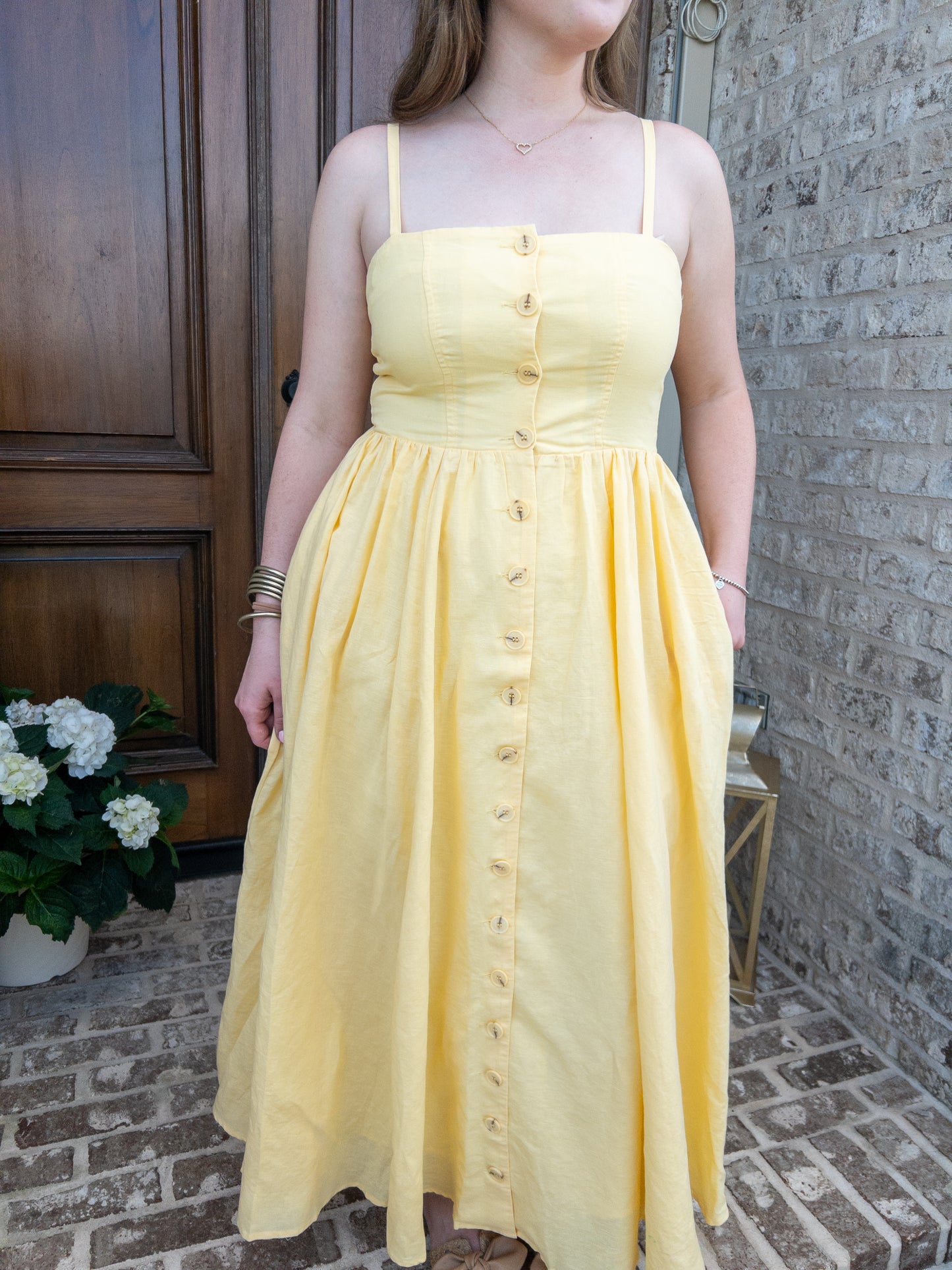 Lemon Linen Midi