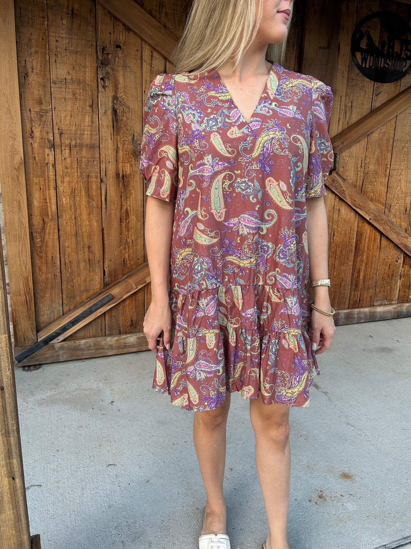 Paisley Print Dress