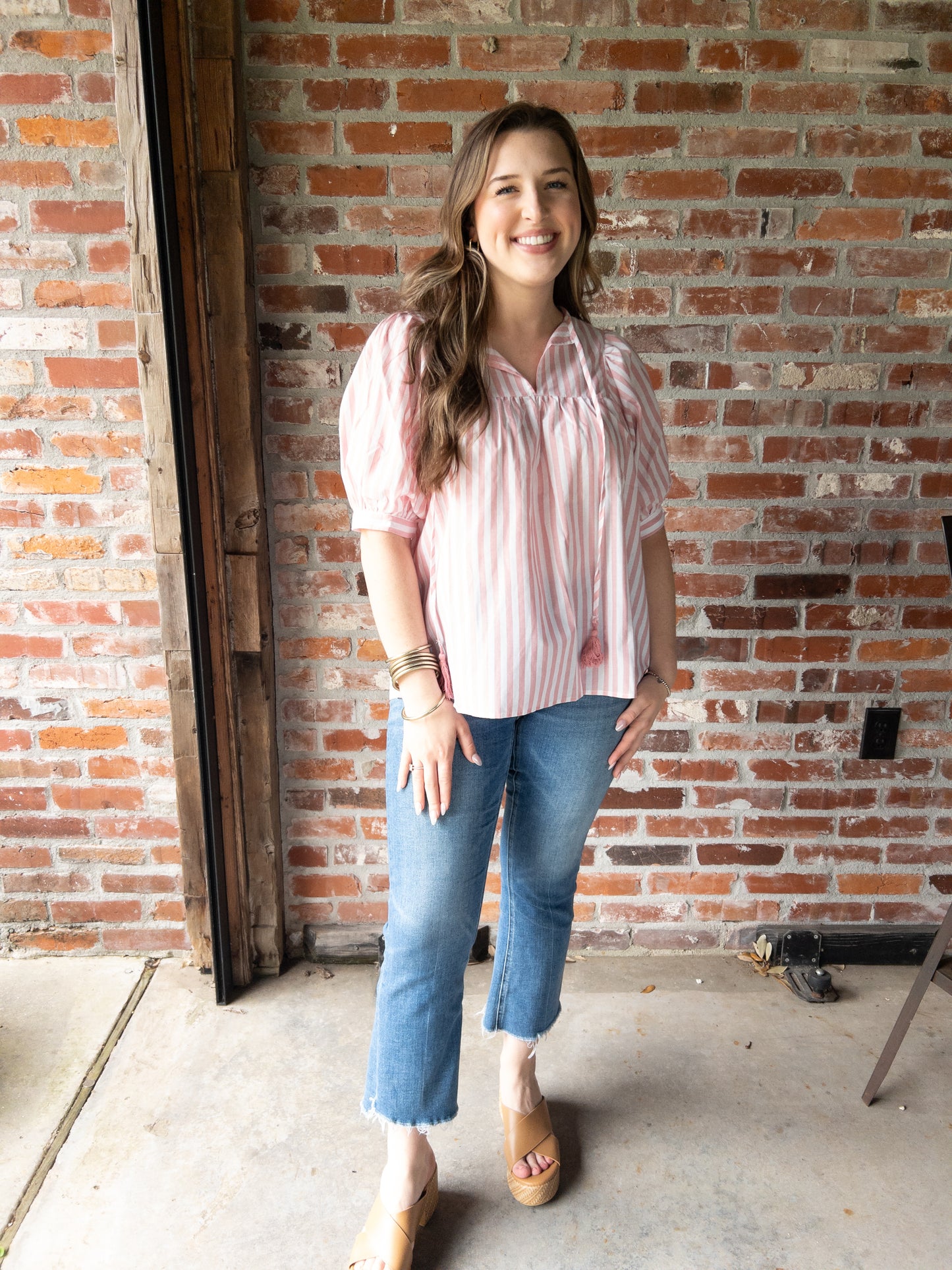 Pink Stripe Blouse
