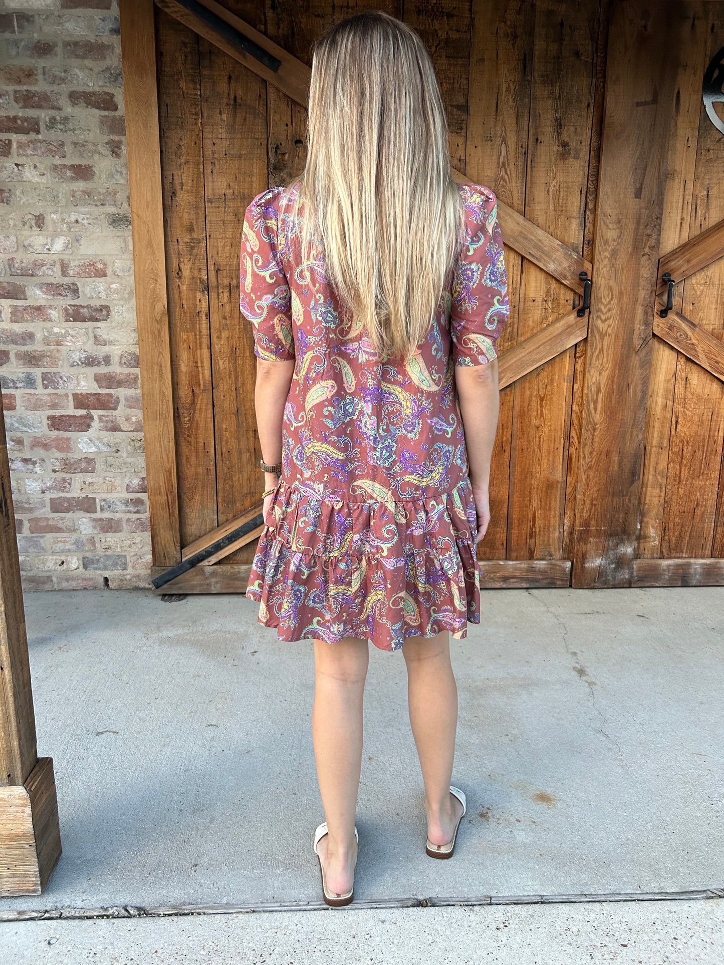 Paisley Print Dress