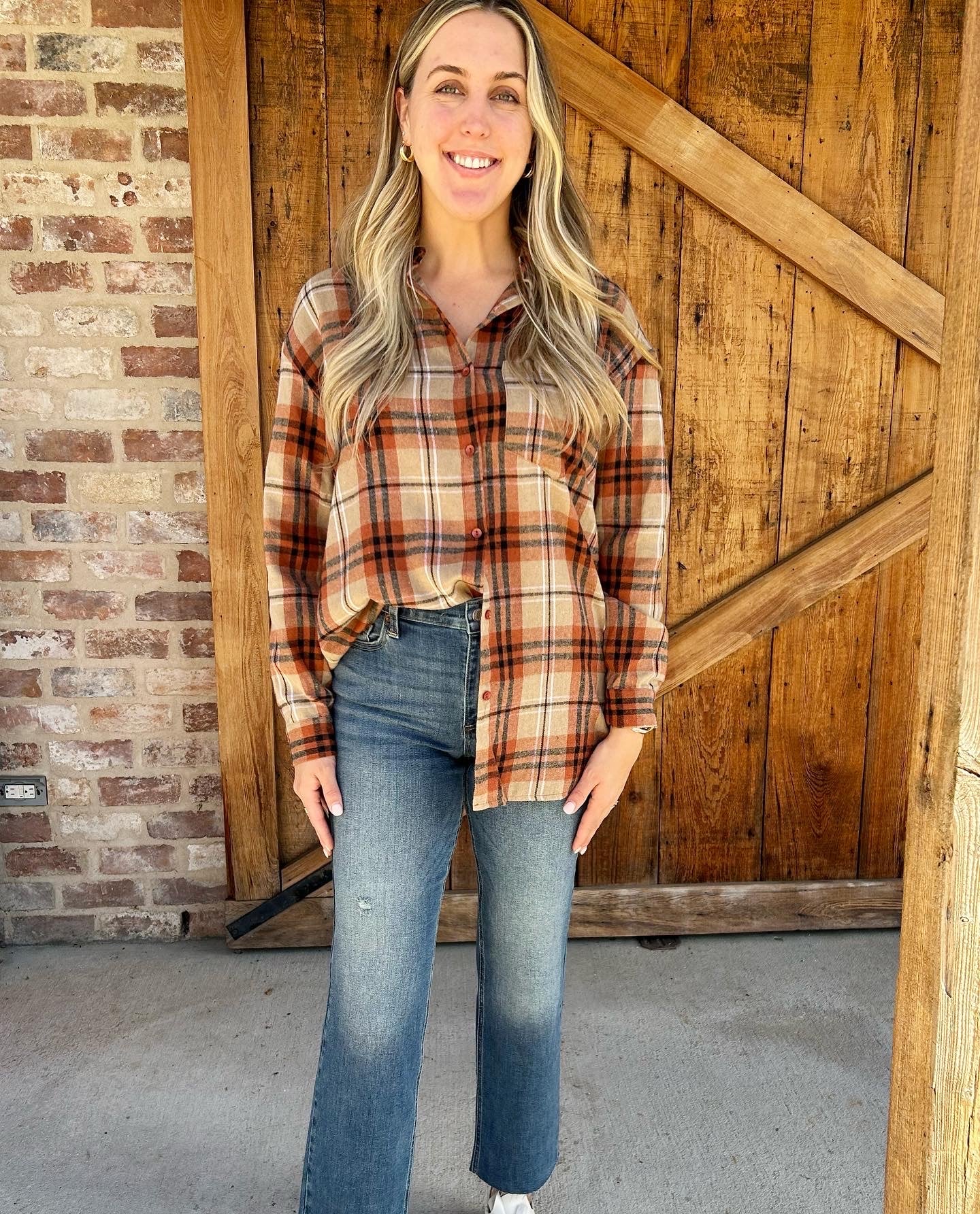 Pumpkin patch plaid