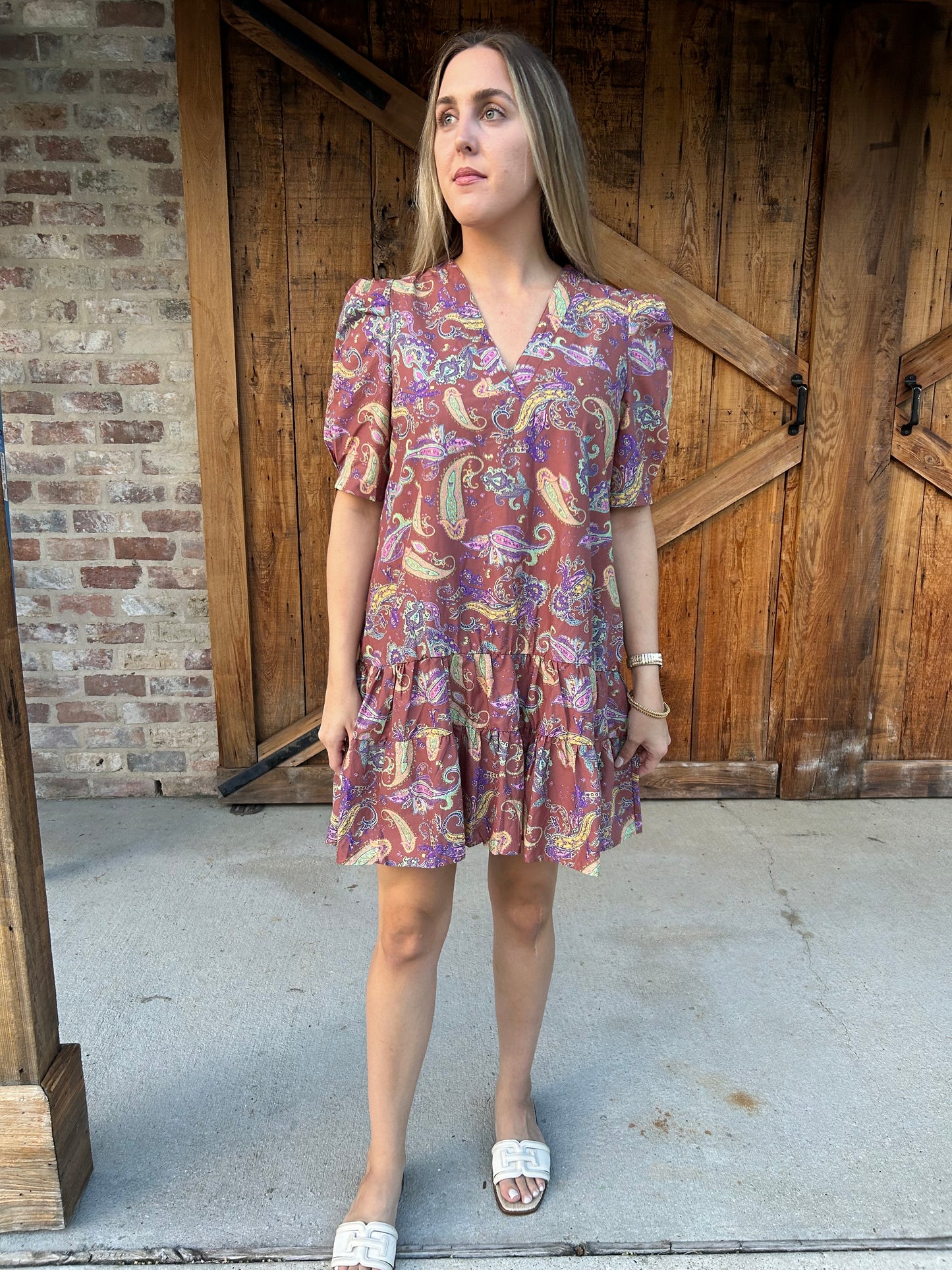 Paisley Print Dress