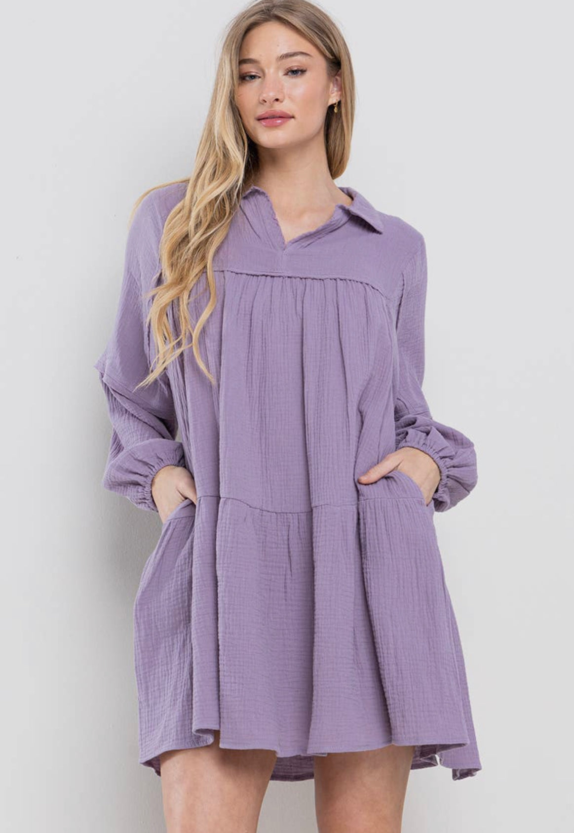 Lavendar Gauze Dress