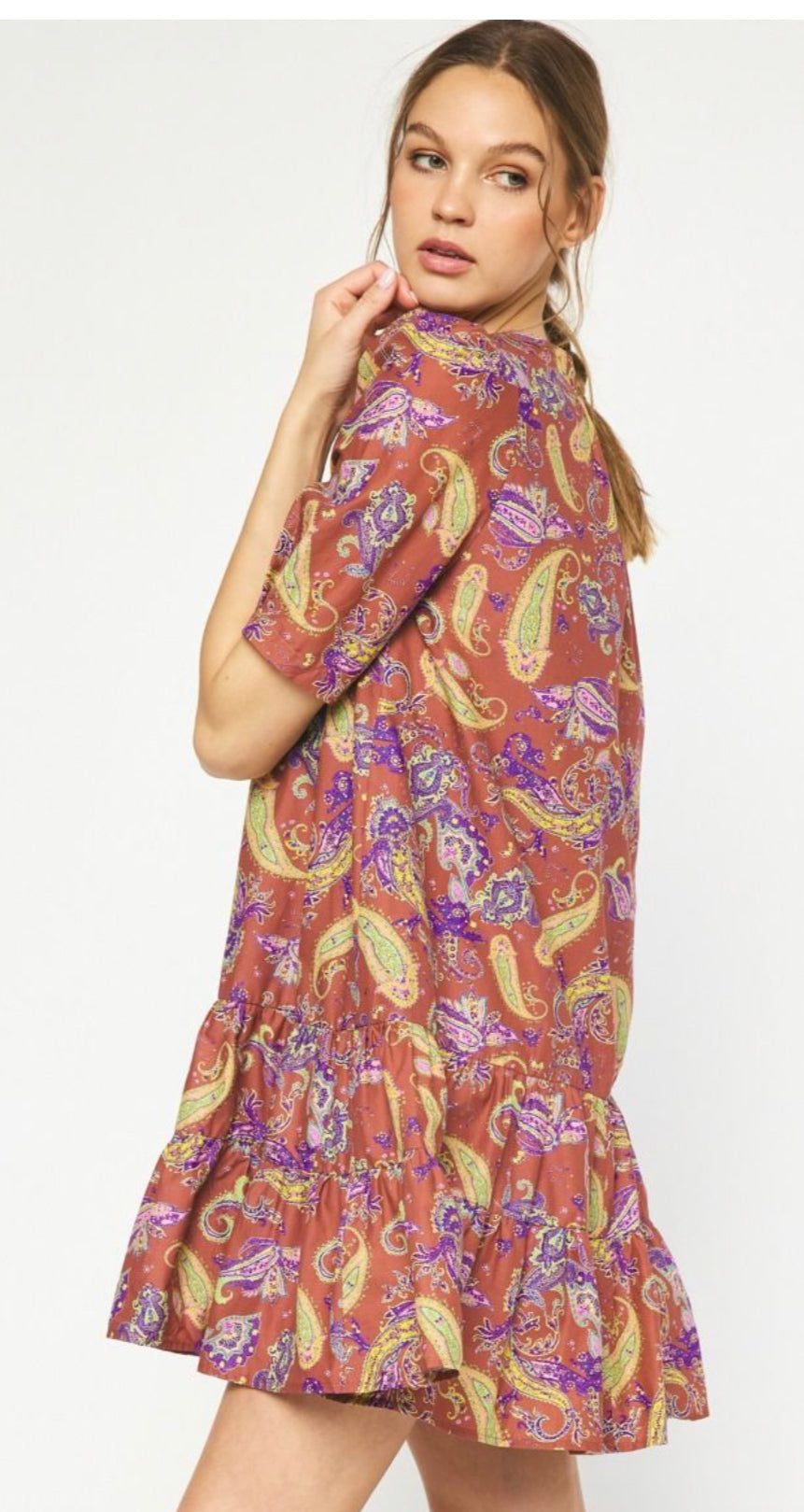 Paisley Print Dress