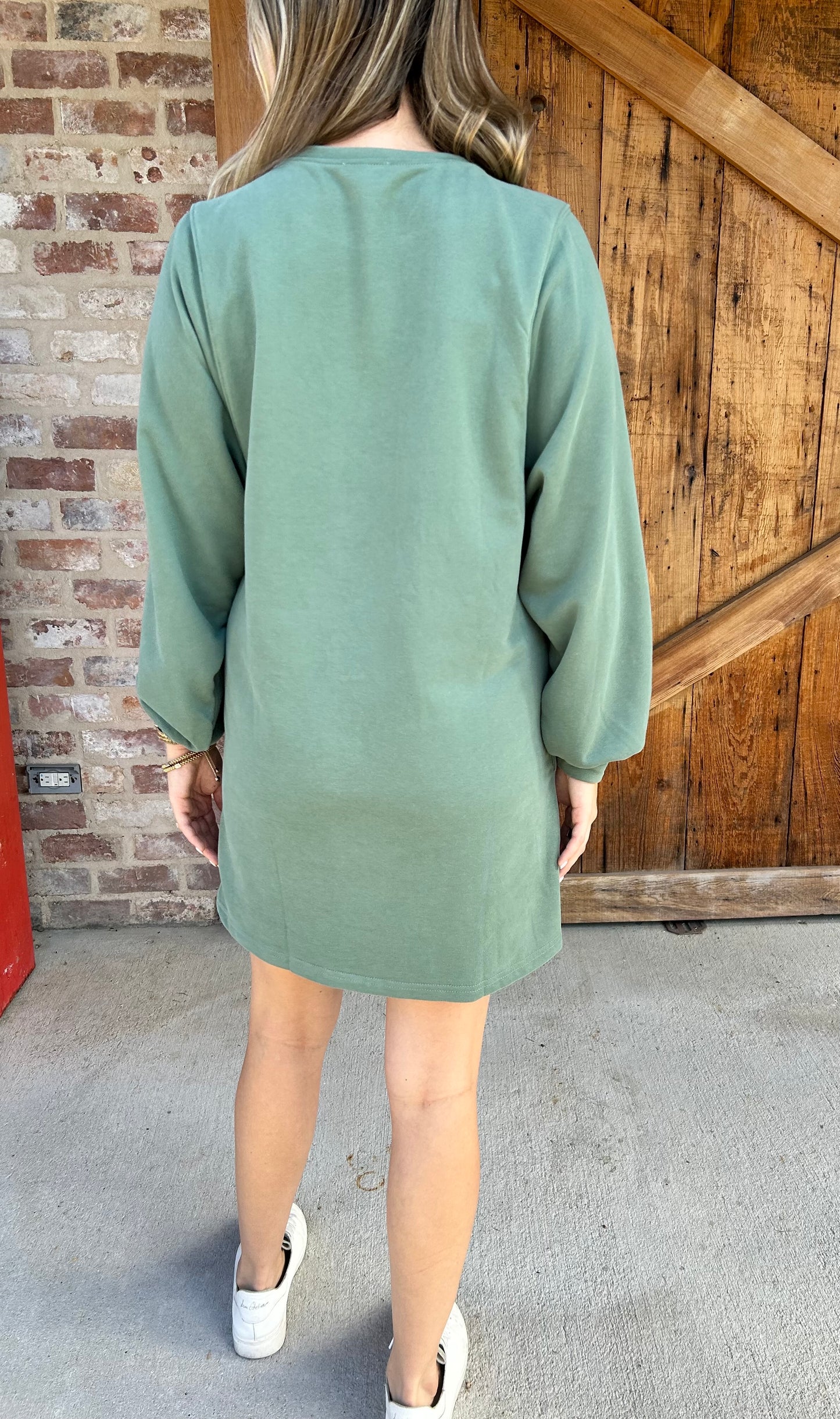 Fern Green Terry Dress