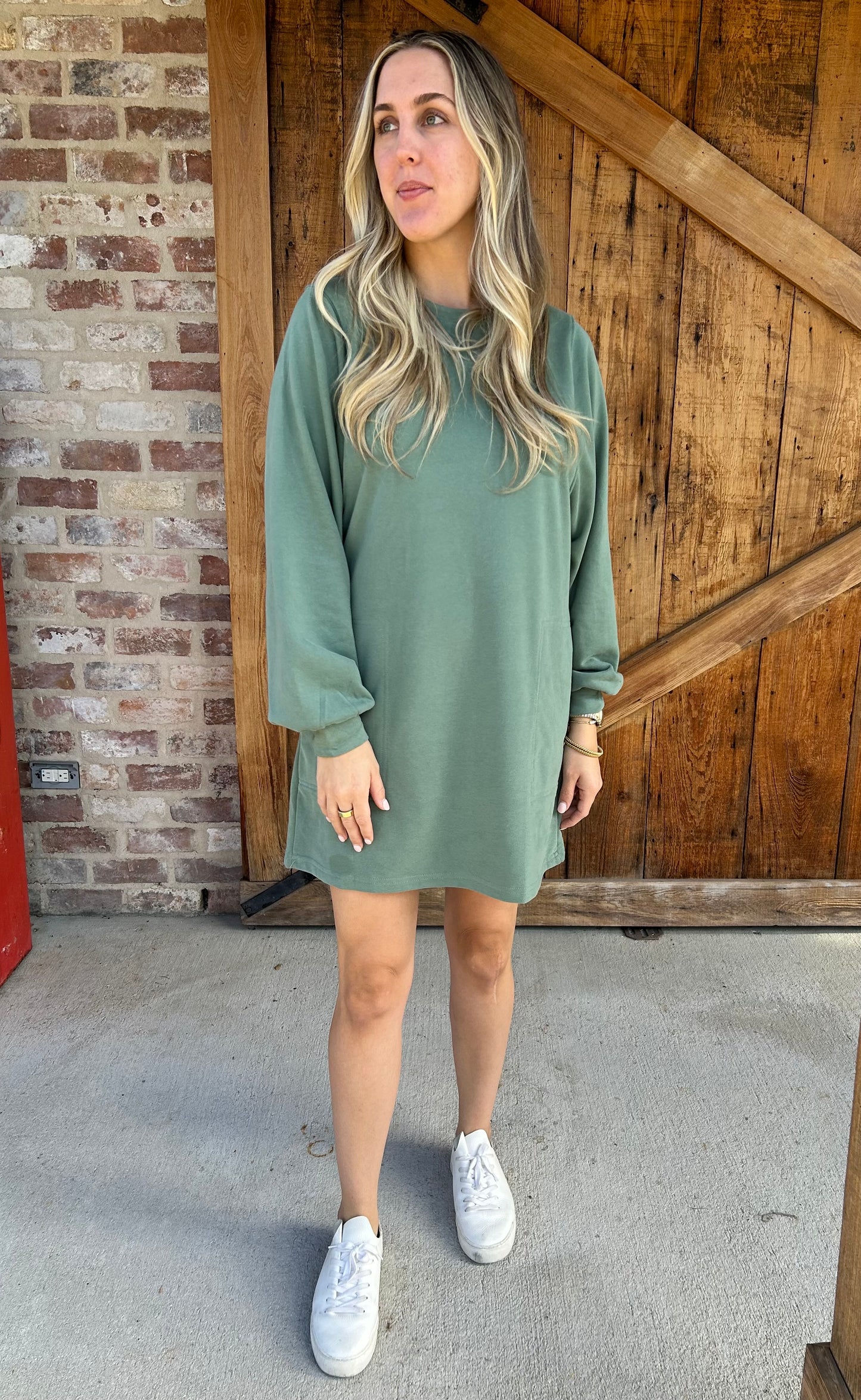 Fern Green Terry Dress