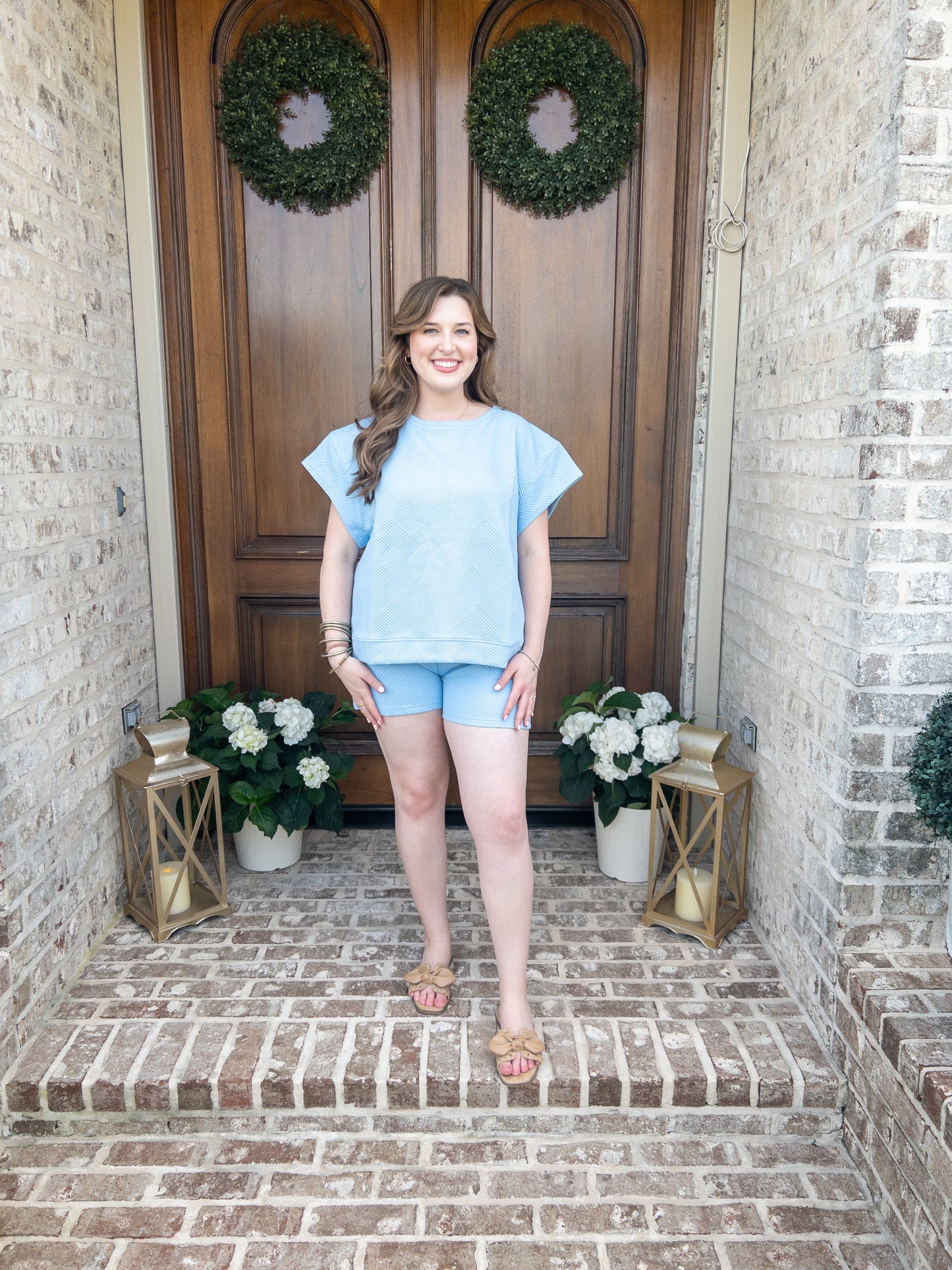 Baby blue textured set