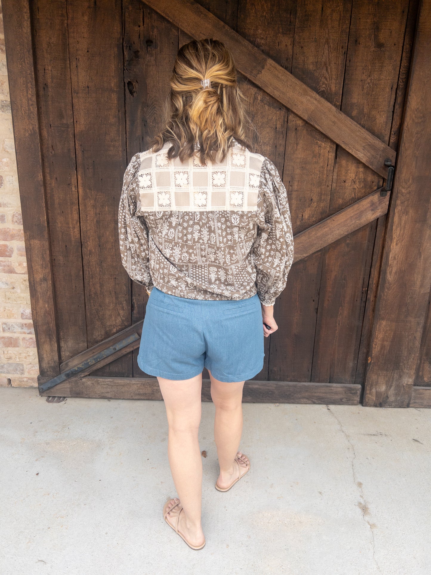 Denim Ruffle Skort
