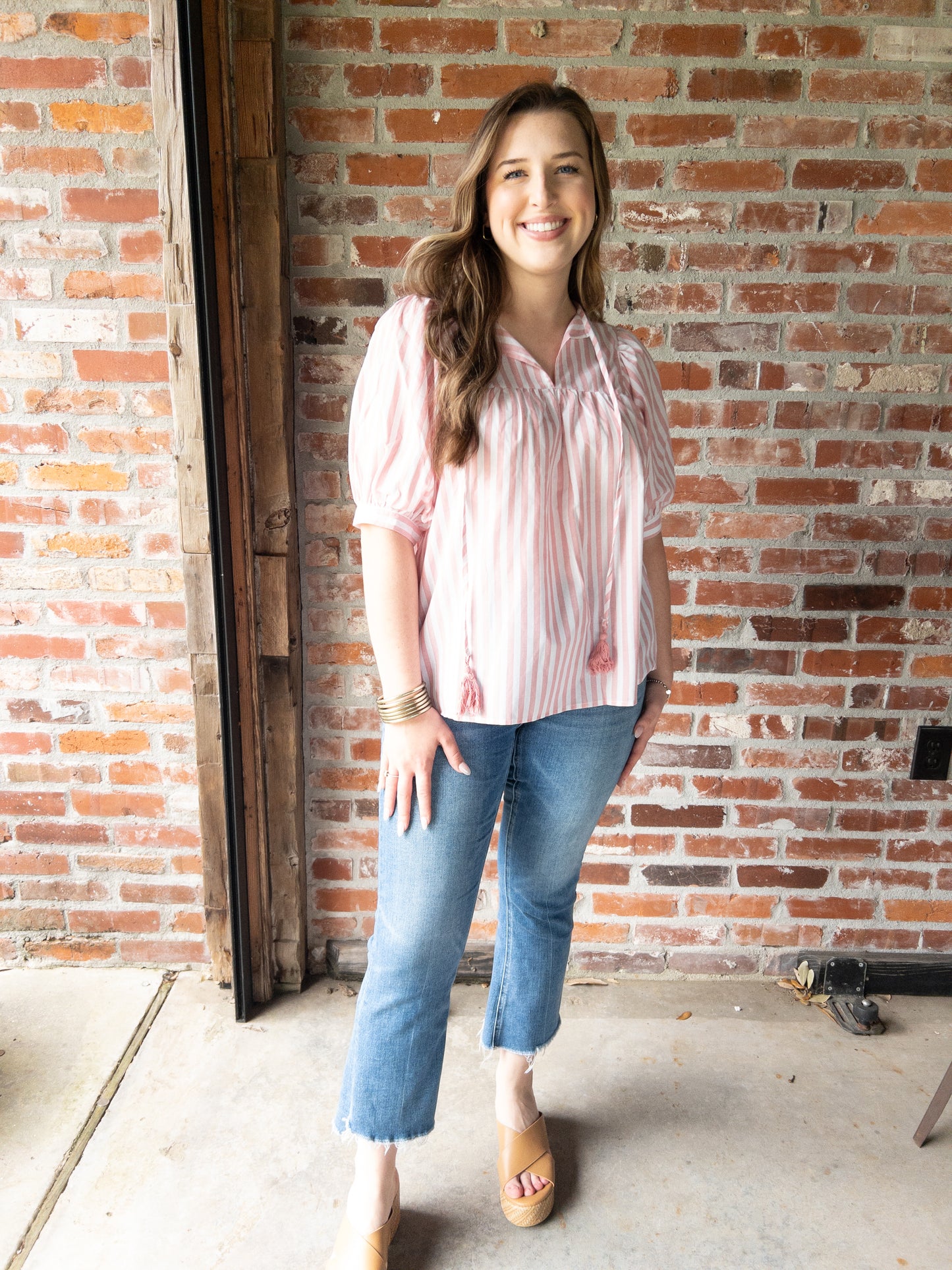Pink Stripe Blouse