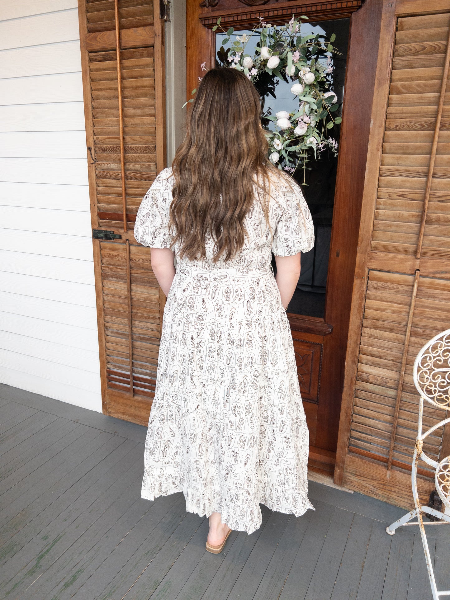 Brown floral maxi