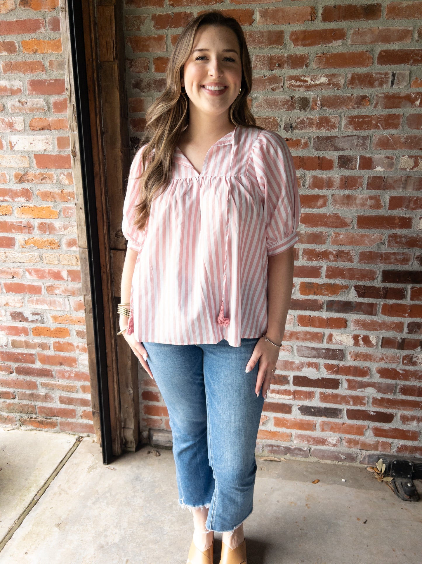 Pink Stripe Blouse