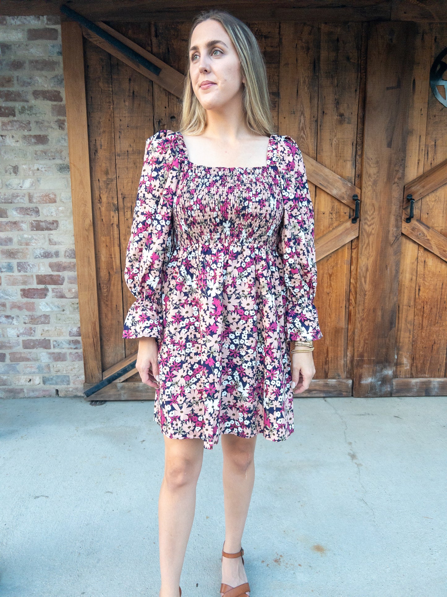 Navy & Pink Floral Mini