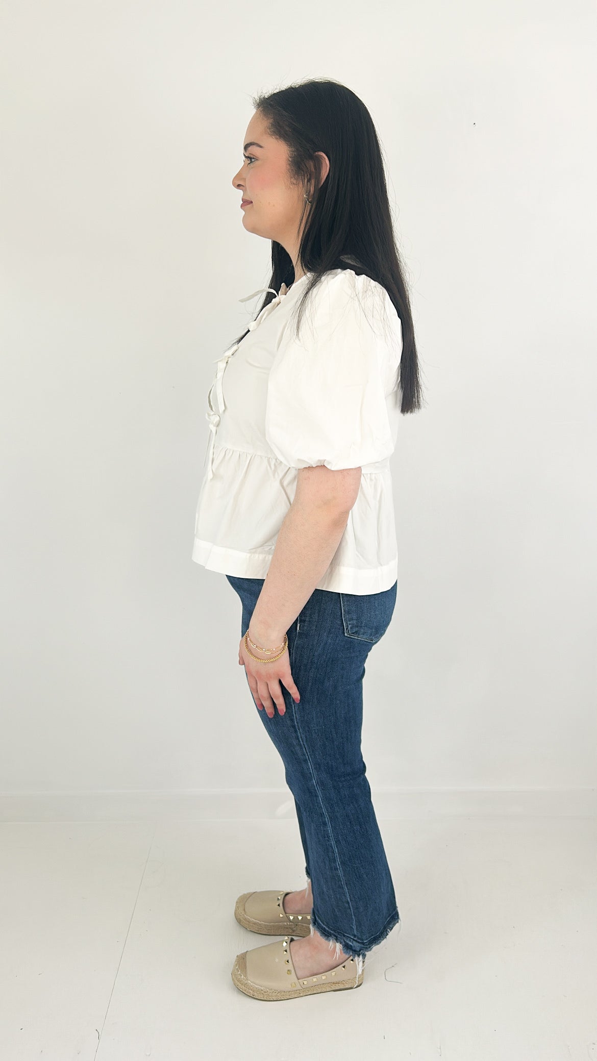 Classic White Tie Top