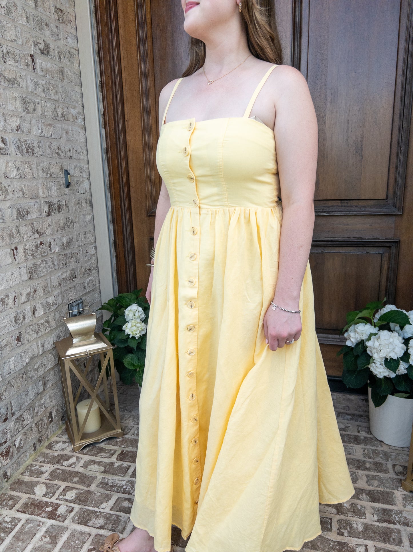 Lemon Linen Midi