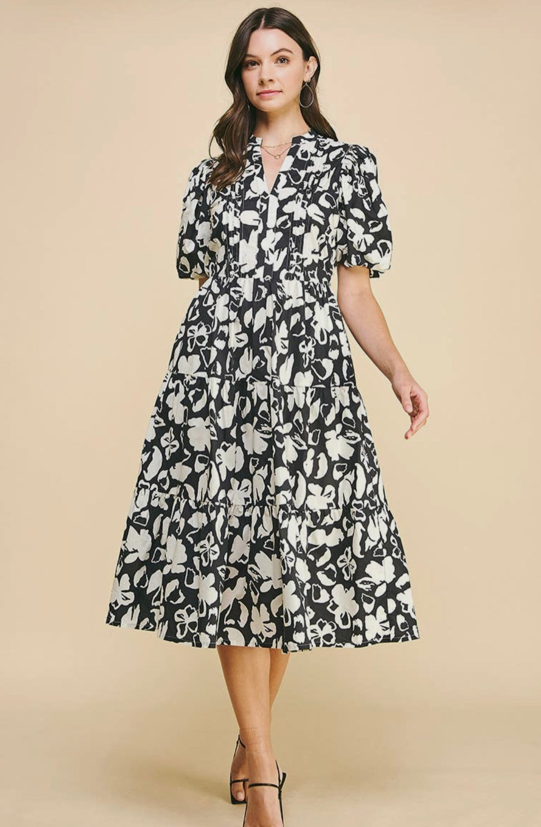 Black & White Floral Dress