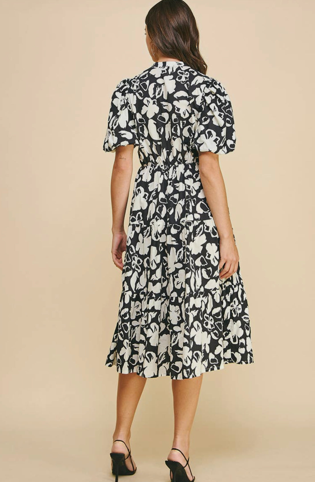 Black & White Floral Dress