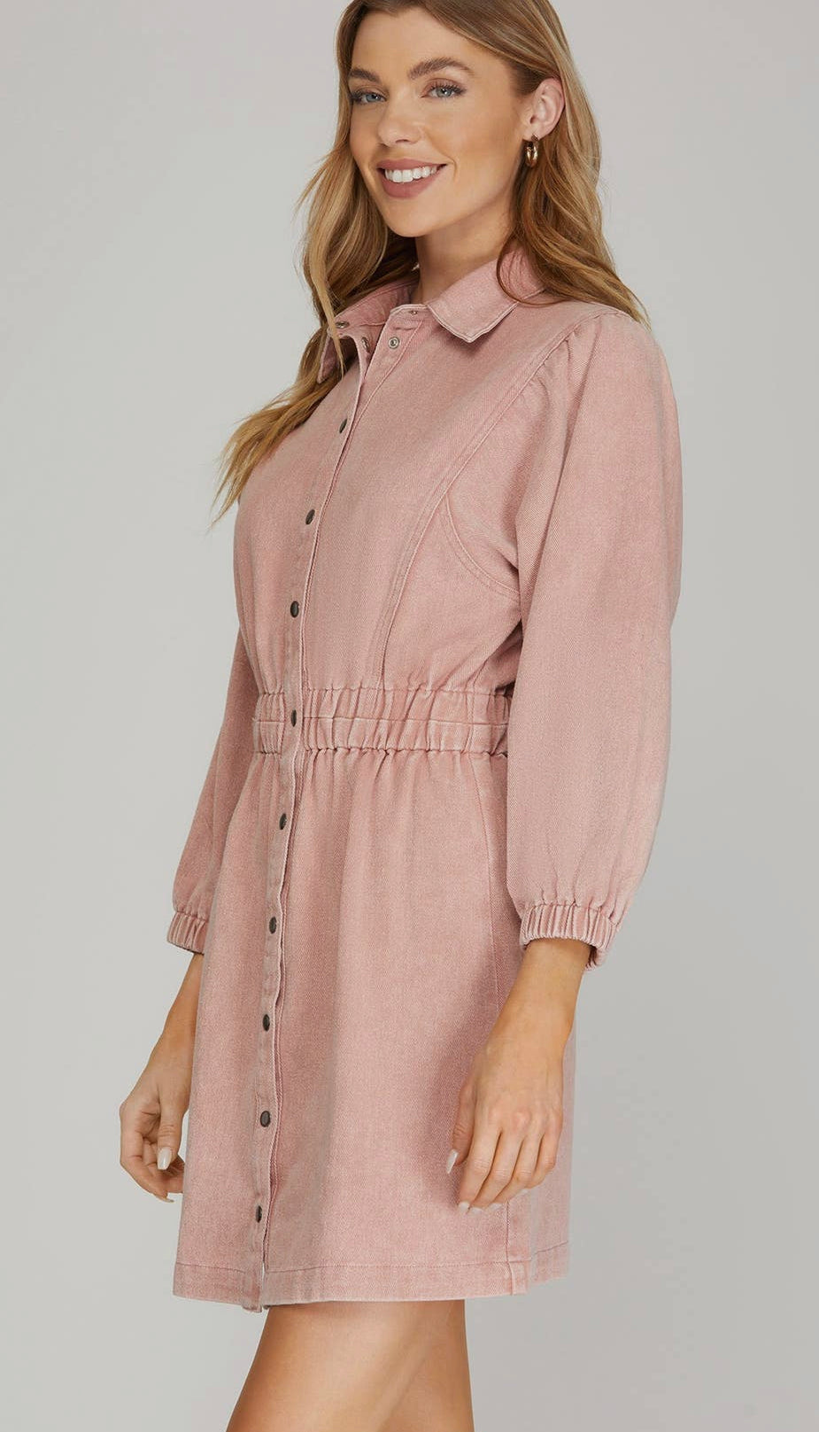 Pink Denim Dress
