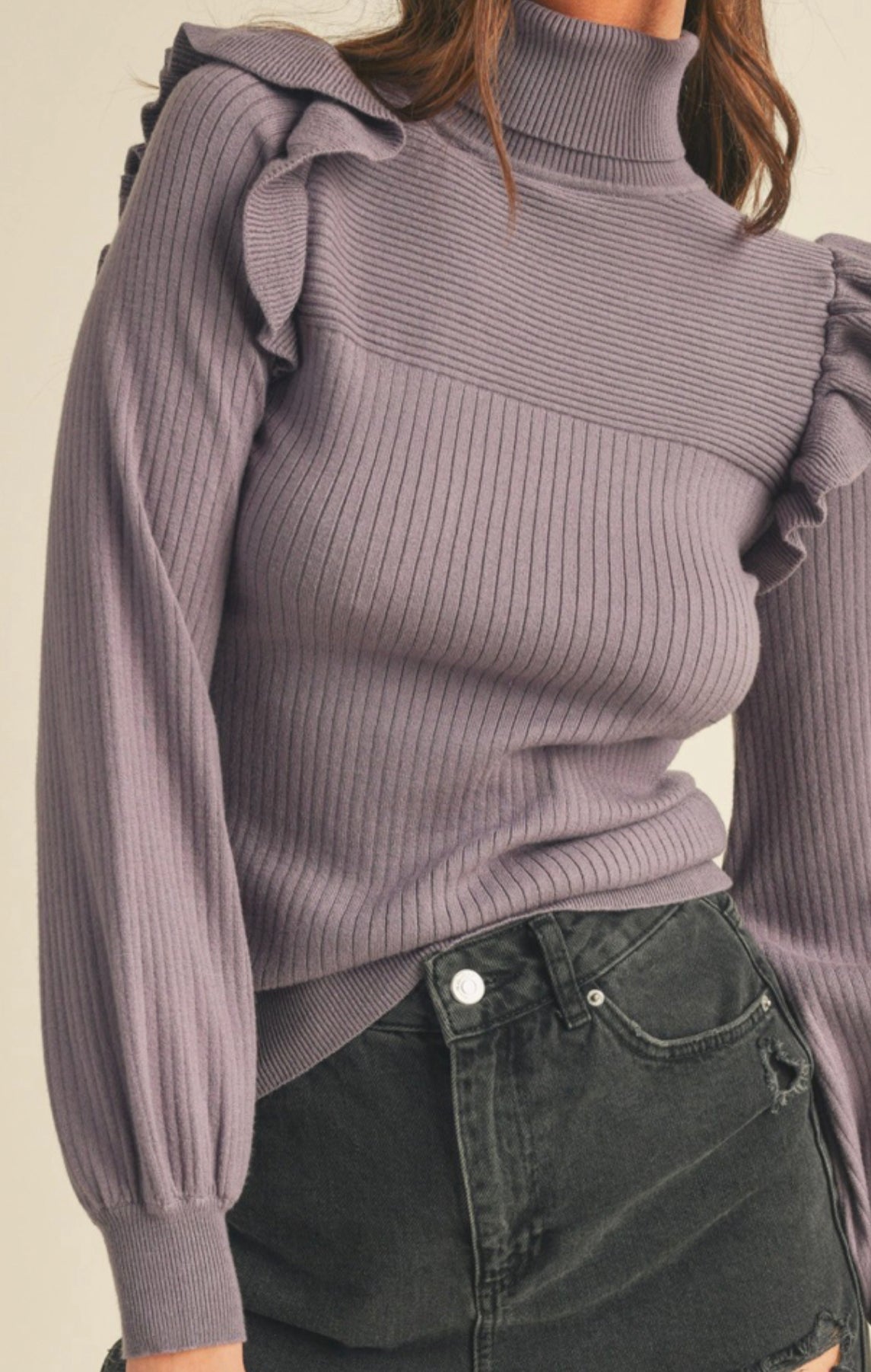 Crushed Grape Turtleneck