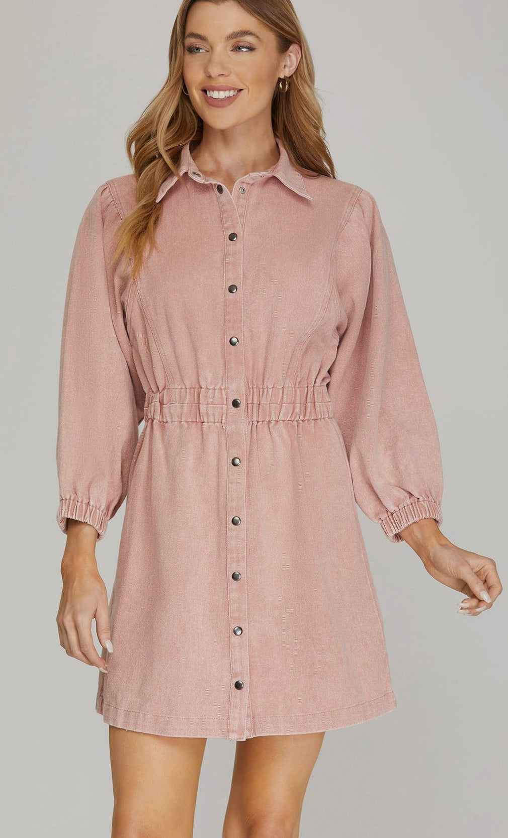 Pink Denim Dress