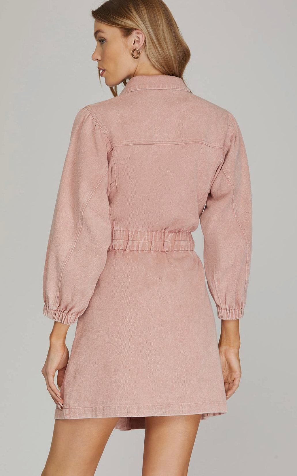 Pink Denim Dress