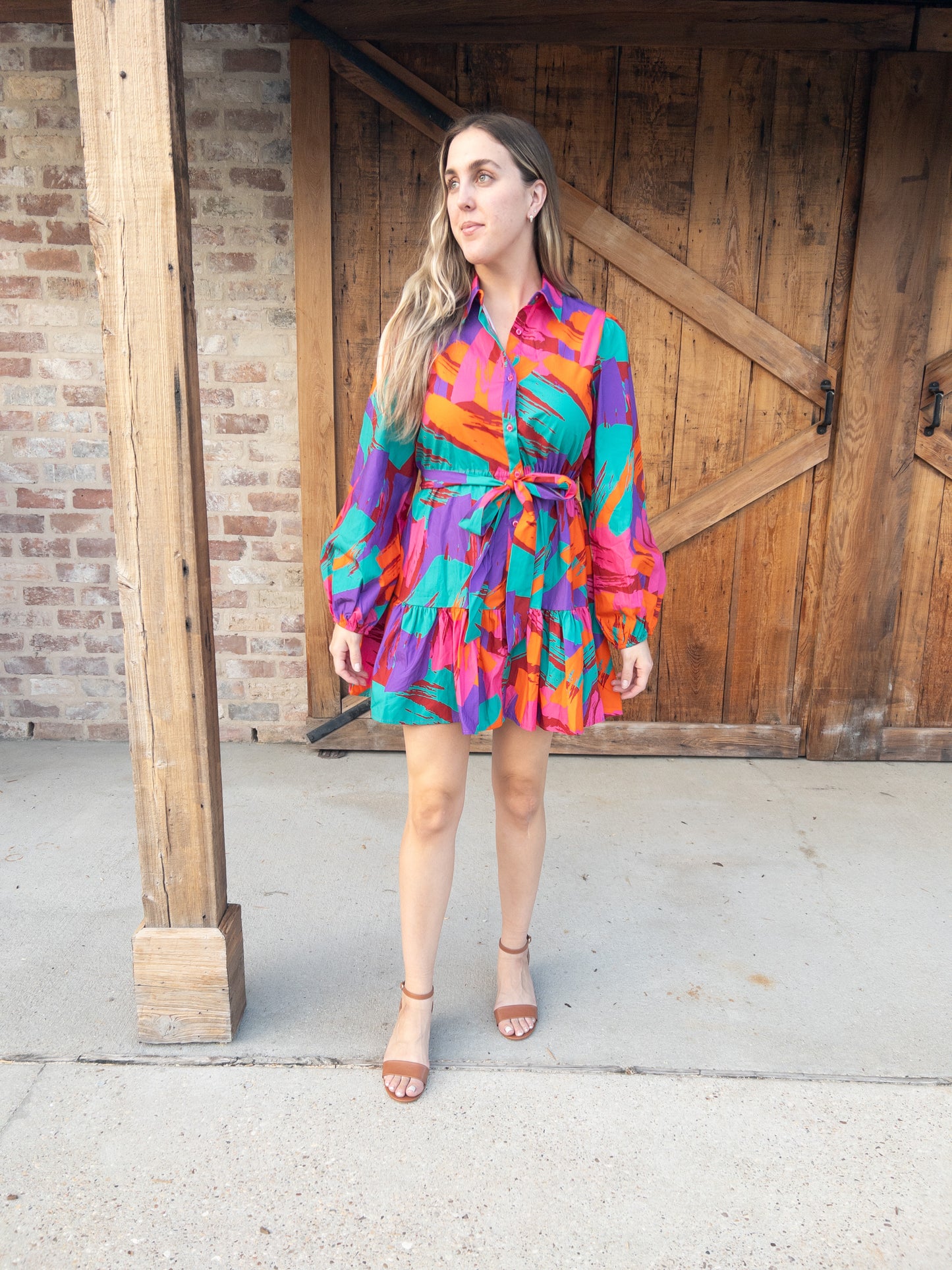 Multicolor Print Dress