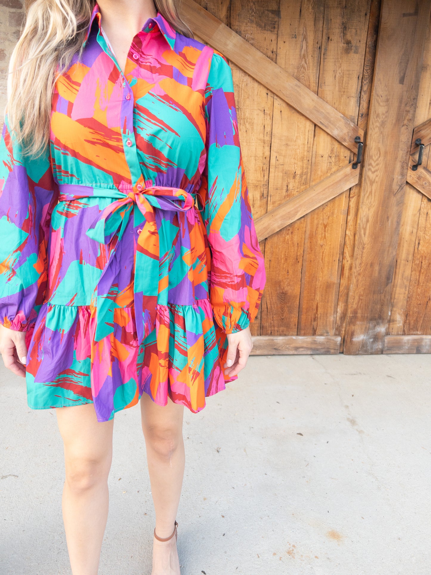 Multicolor Print Dress