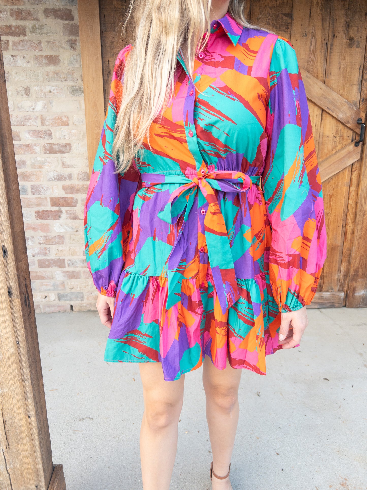 Multicolor Print Dress