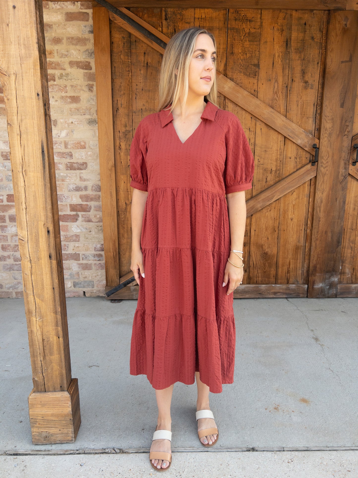 Red Tiered Dress