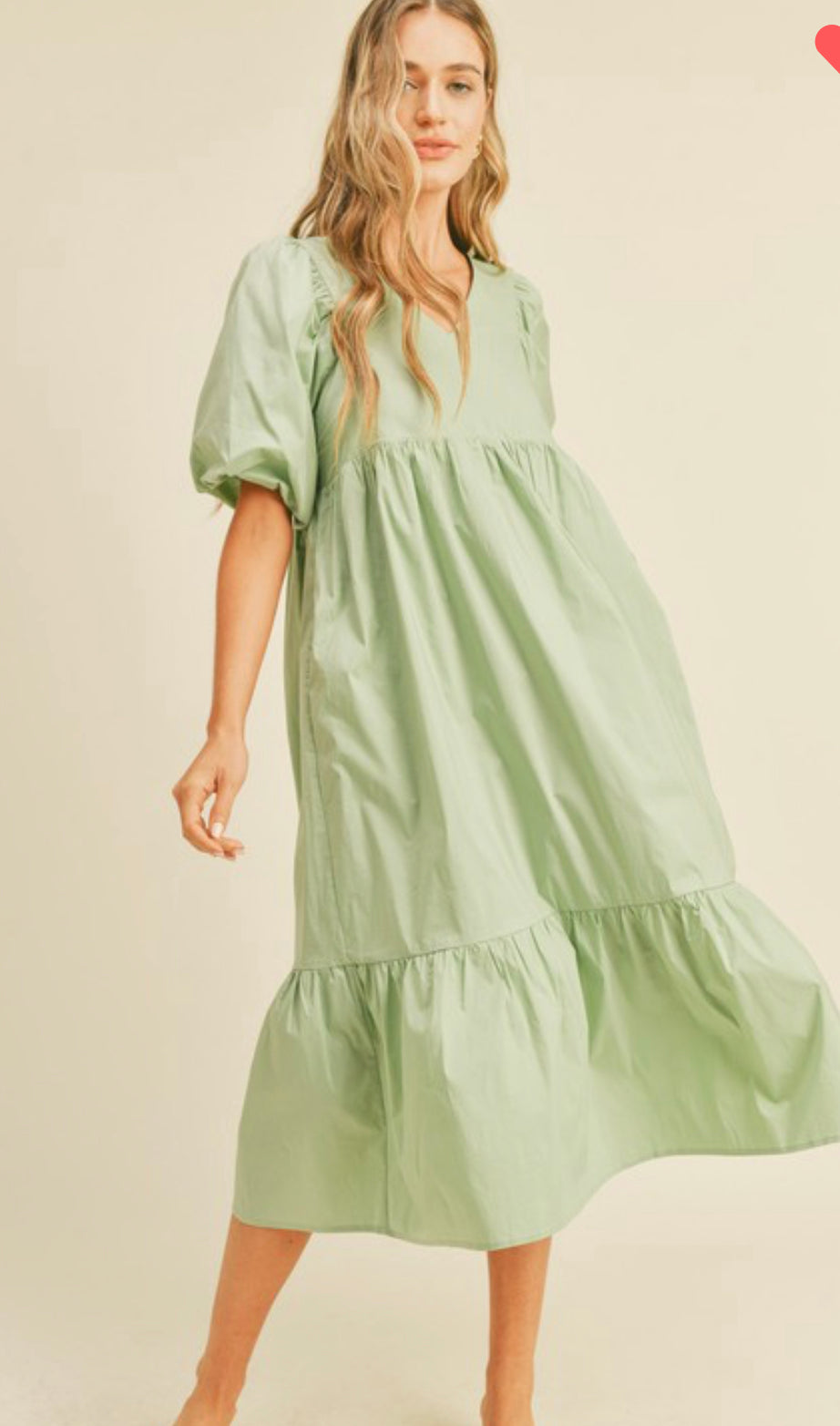 Light green Midi Dress