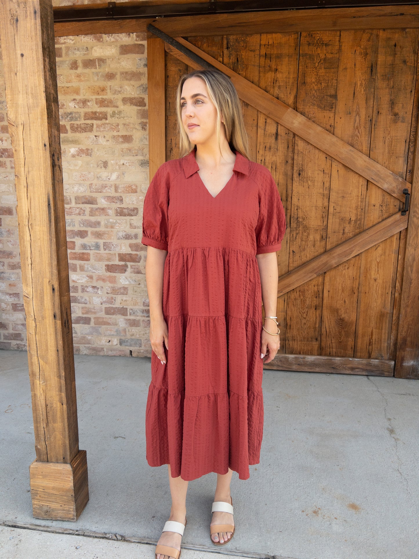 Red Tiered Dress
