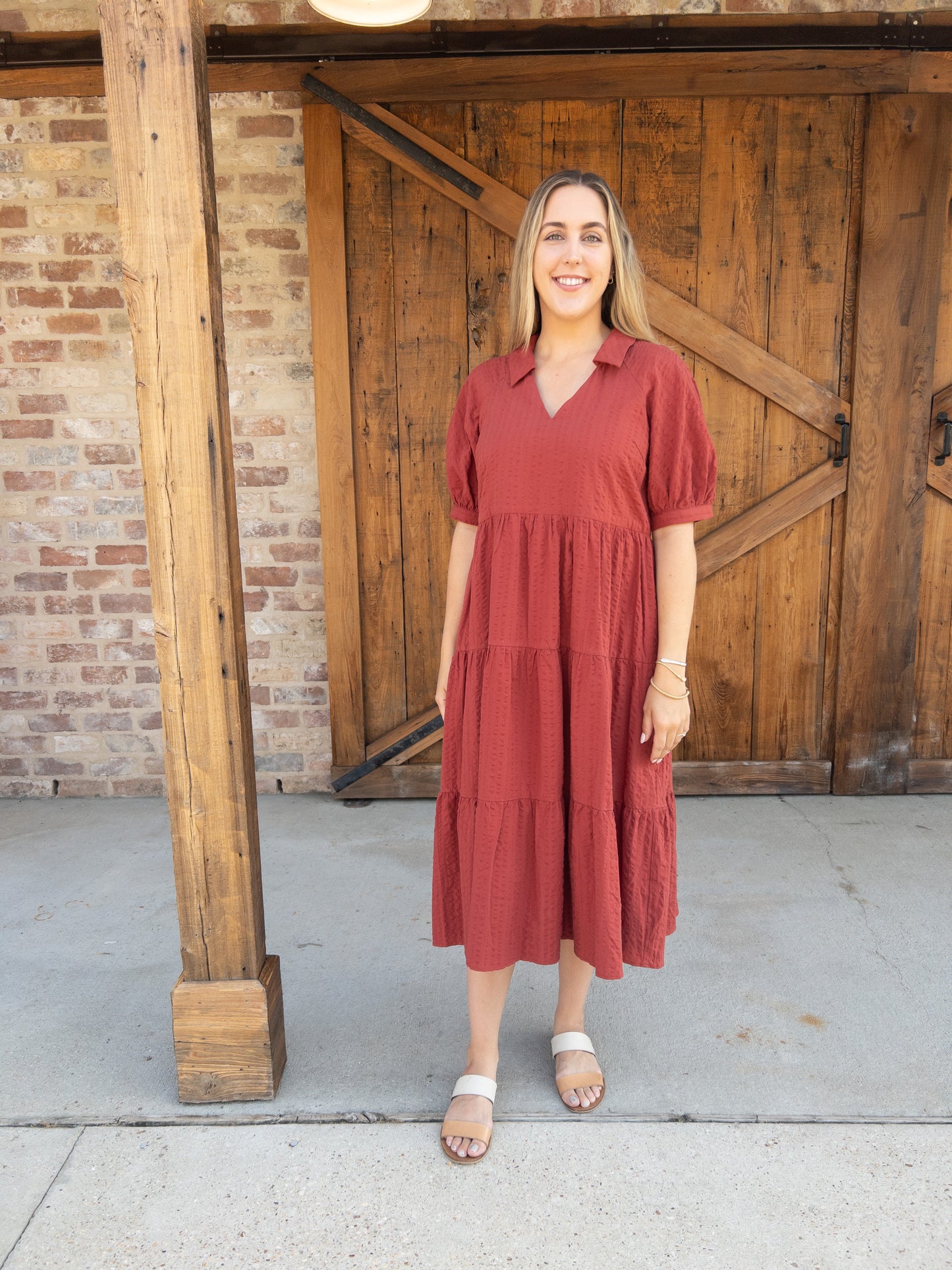 Red Tiered Dress