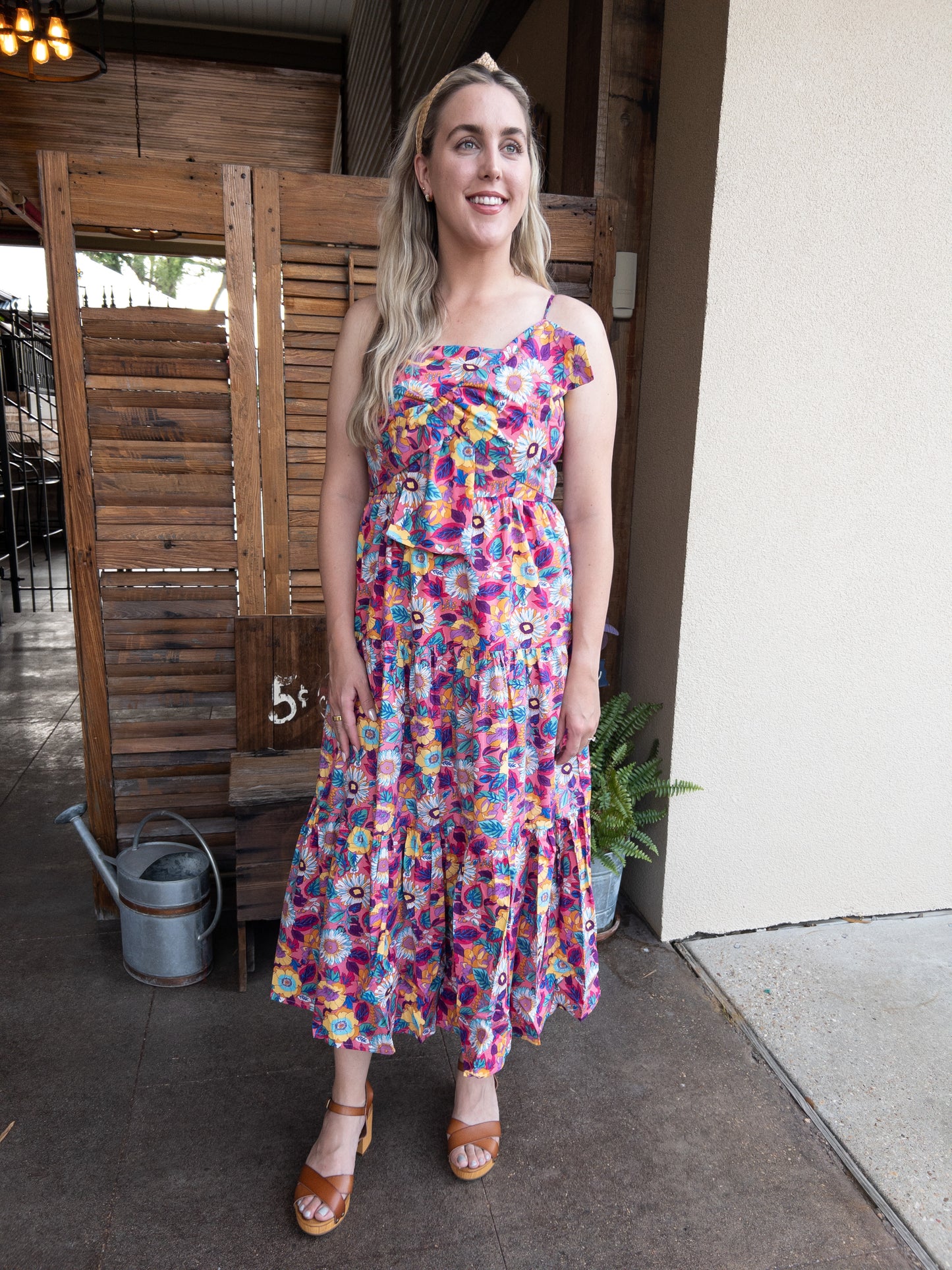 Floral Poplin Tie Dress