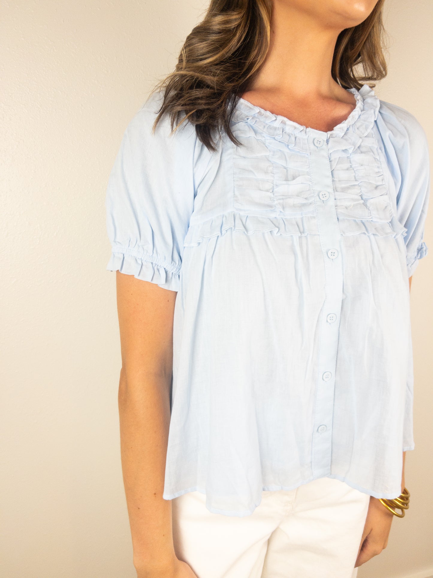 Baby blue blouse