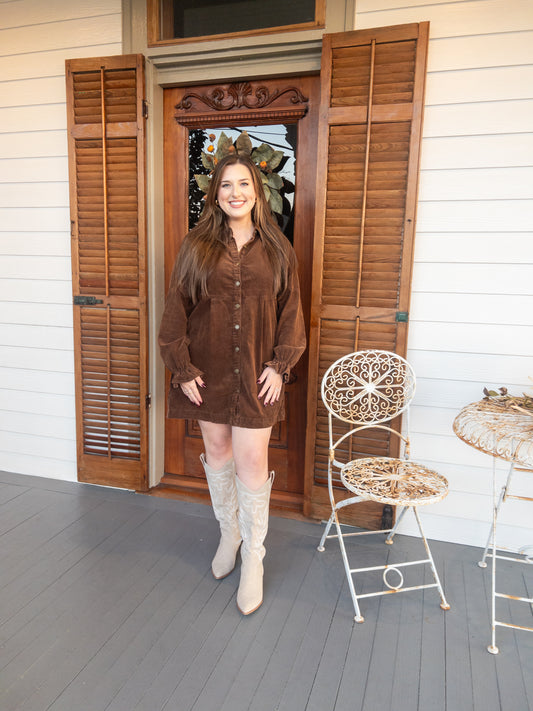 Brown Corduroy Mini