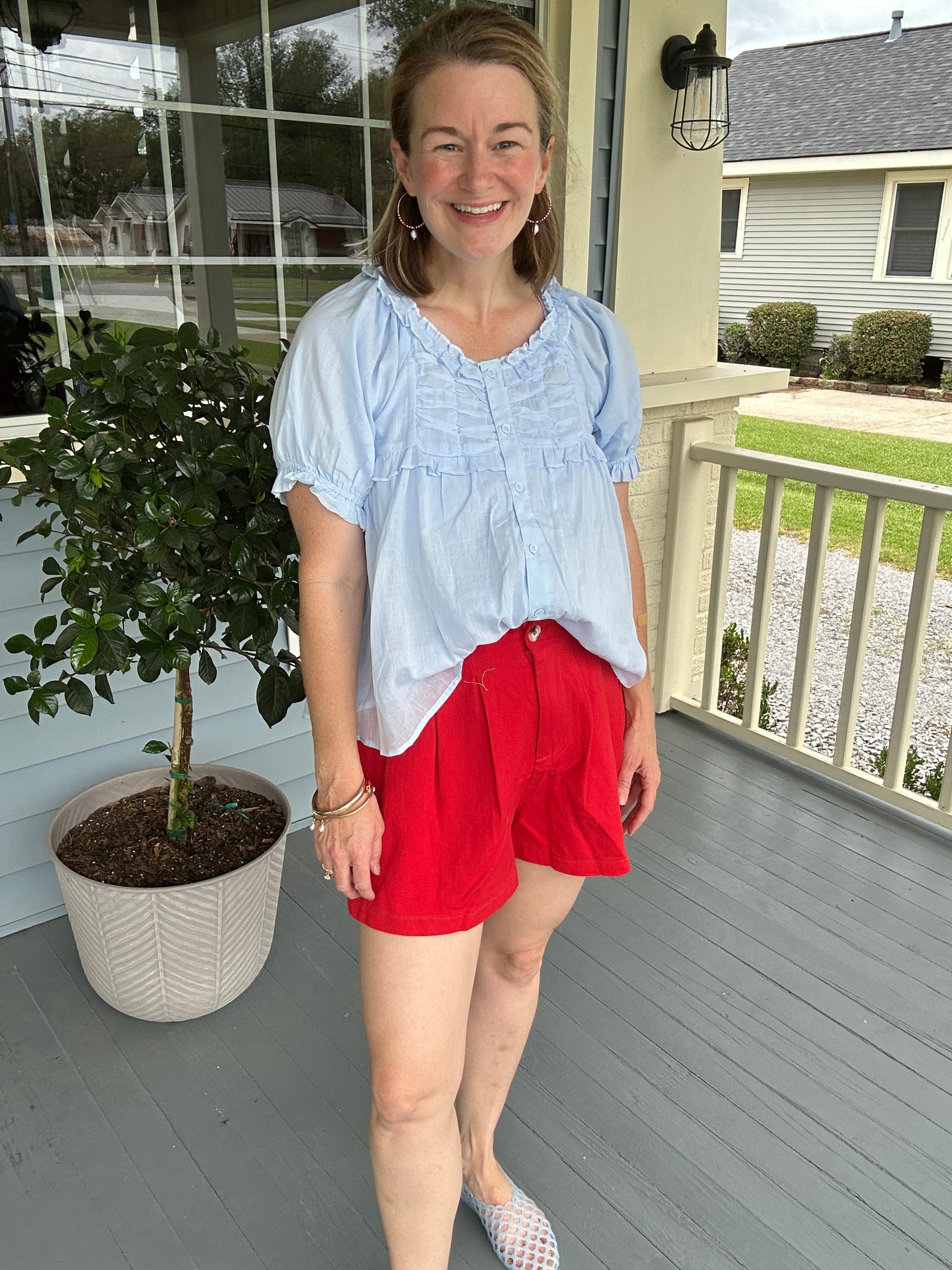 Baby blue blouse