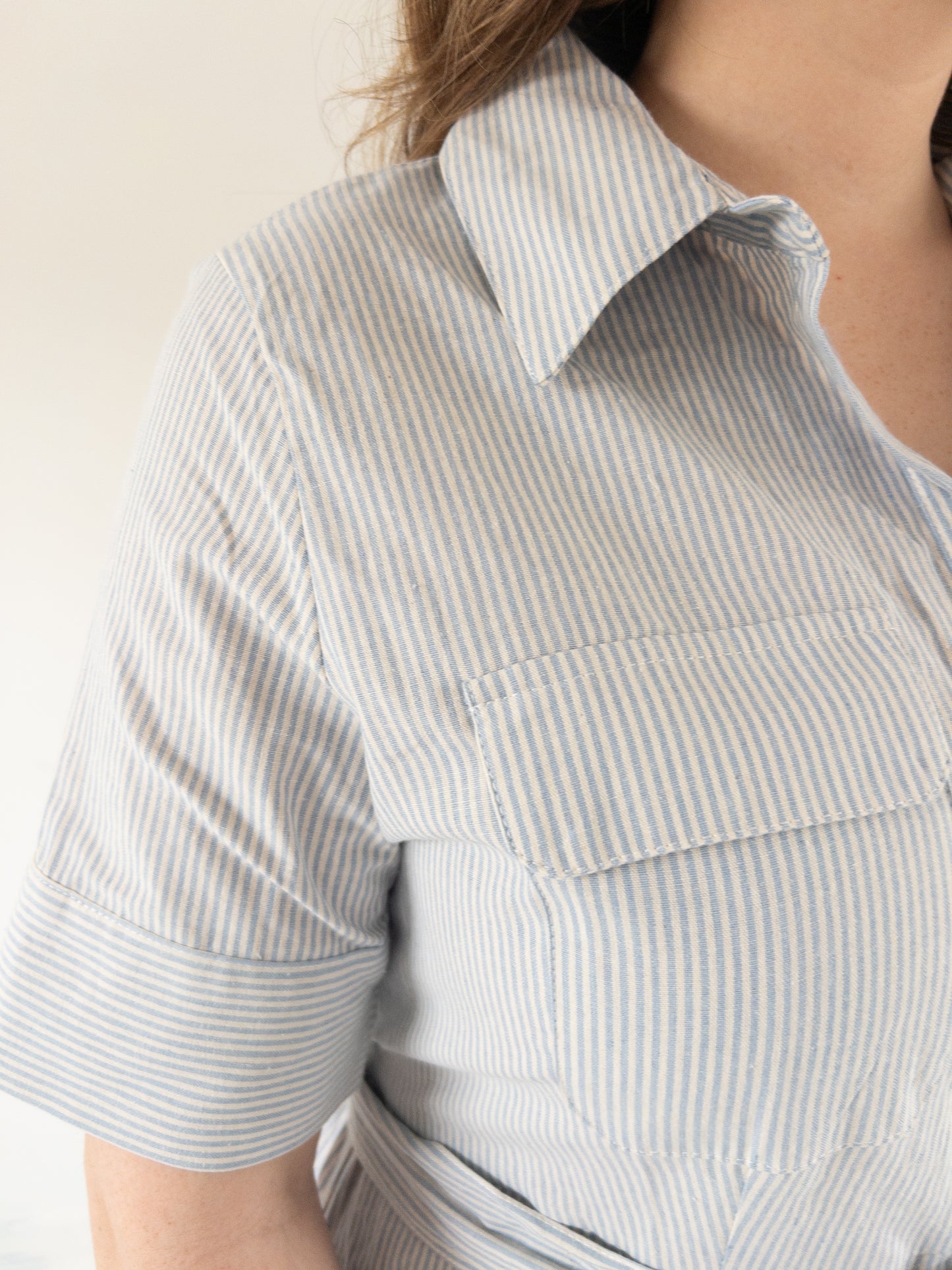 Light Blue Stripe Midi