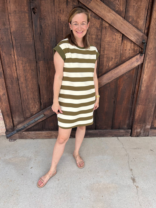 Olive & Ivory Stripe