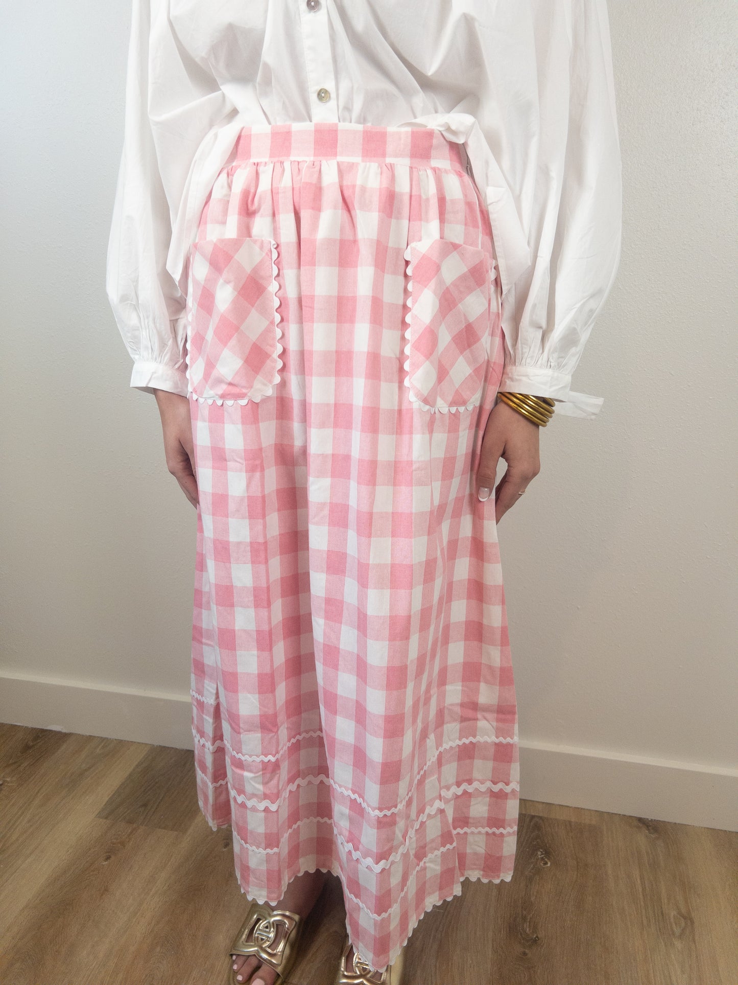 Pink Gingham Skirt