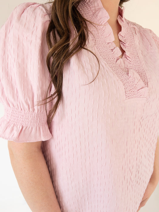 Baby Pink Ruffle Top