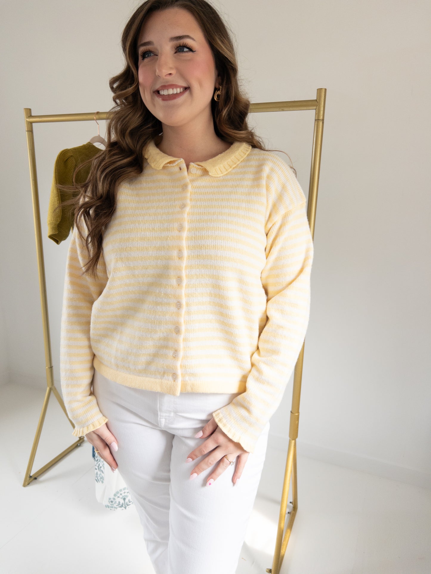 Lemon Stripe Cardigan