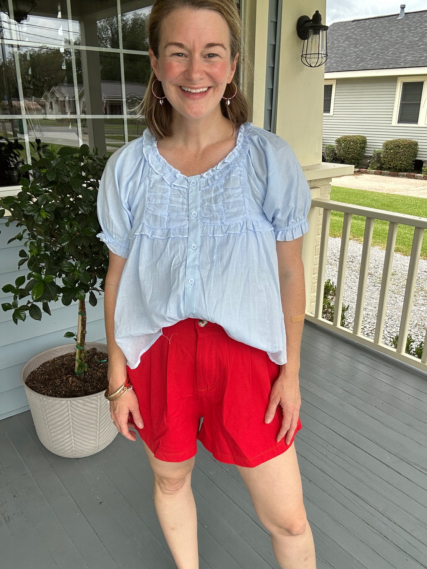 Baby blue blouse