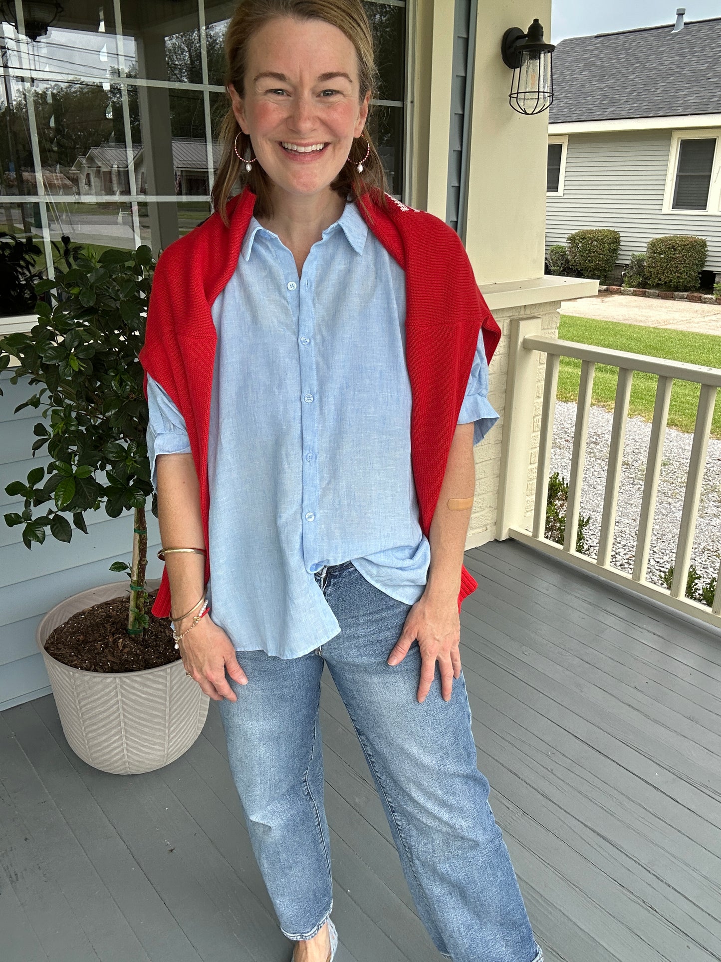 Oversized Blue Button Down