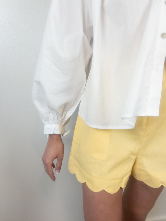 Yellow Scallop Shorts